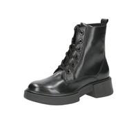 CAPRICE Damen Stiefeletten zum Schnüren aus Leder mit Reißverschluss, Schwarz (Black Nappa), 40 EU