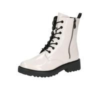 CAPRICE Damen Stiefeletten zum Schnüren aus Leder mit Reißverschluss, Weiß (White Naplak), 40 EU