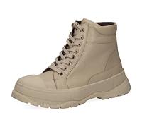 CAPRICE Damen Stiefeletten zum Schnüren Climotion aus Leder Plateau Weite G, Beige (Ecru Nappa), 39 EU