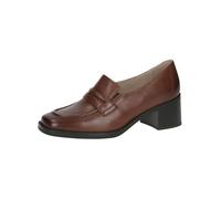 CAPRICE Damen Trotteur aus Leder mit Blockabsatz, Braun (Cognac Nappa), 38 EU