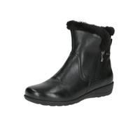 Winterboots CAPRICE, Damen, Gr. 41, schwarz, Leder, Textil, Schuhe Winterboots, Winterstiefelette, Zierreißverschluss an der Außenseite, H-Weite (87147329-41)