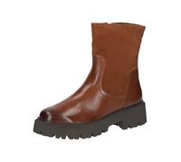 CAPRICE Damen Winterstiefel ohne Absatz aus Leder Gefüttert, Braun (Cognac Comb), 40 EU
