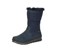 CAPRICE Damen Winterstiefel ohne Absatz Vegan Wasserabweisend, Blau (Ocean Comb), 37 EU
