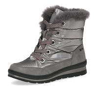 CAPRICE Damen Winterstiefeletten zum Schnüren Airmotion Fell mit Reißverschluss Weite G Vegan, Braun (Taupe Comb), 40.5 EU