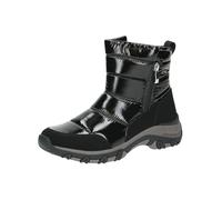 CAPRICE Damen Winterstiefel ohne Absatz Vegan Wasserabweisend, Schwarz (Black Comb), 36 EU