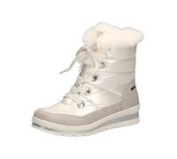 CAPRICE Damen Winterstiefeletten zum Schnüren Airmotion Fell mit Reißverschluss Weite G Vegan, Elfenbein (Pearl Comb 1), 38.5 EU