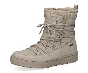 CAPRICE Damen Winterstiefeletten zum Schnüren Airmotion Gefüttert mit Reißverschluss Weite G, Beige (Warm Grey Co), 40 EU