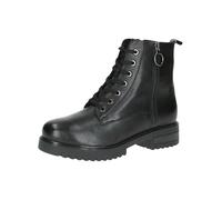 CAPRICE Damen Winterstiefeletten zum Schnüren aus Leder mit Reißverschluss, Schwarz (Black Nappa), 42 EU