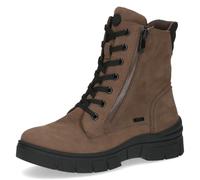 CAPRICE Damen Winterstiefeletten zum Schnüren aus Leder Wasserabweisend, Braun (Taupe Comb), 40 EU