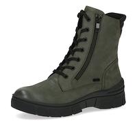 CAPRICE Damen Winterstiefeletten zum Schnüren aus Leder Wasserabweisend, Grün (Khaki Comb), 39 EU