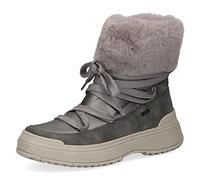 CAPRICE Damen Winterstiefeletten zum Schnüren Gefüttert Fell Weite G, Grau (Dk Grey Comb), 42 EU