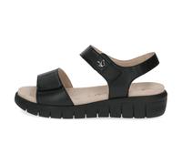 Caprice Damen Sandalen 9-28701-42/036 Comfort flach Leder Klettverschluss Schwarz Größe 38 EU