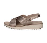 Riemchensandale CAPRICE "Caprice Sandalen Leder", Damen, Gr. 40, grau (taupe), Leder, Schuhe Riemchensandale (16924125-40) taupe