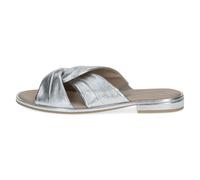 Caprice Pantoletten Silver Metal – Leder, bequem – Damen Größe 39