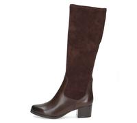 CAPRICE Damen Stiefel mit Blockabsatz Stretch-Schaft, Braun (Dk Brown Comb), 40 EU