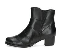 Caprice Damen Stiefeletten Leder, Absatz, Reißverschluss, Schwarz 37,5 EU