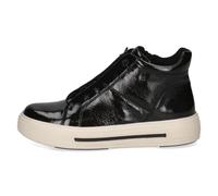Caprice Damen Sneaker hoch aus Leder, mit Reißverschluss, Schwarz (Black Naplak), 37 EU