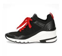 Caprice Damenschuhe Sportliche Schnürer BLACK/RED BLACK/RED - Gr. - 39