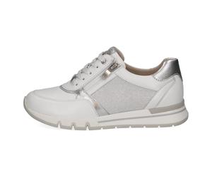 Caprice Damenschuhe Sportliche Schnürer WHITE/SILVER WHITE/SILVER - Gr. - 38