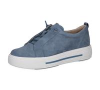 CAPRICE Damen Plateau Sneaker aus Leder Low Top, Blau (Lt.Blue Suede), 41 EU