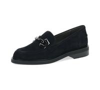 CAPRICE Damen Slipper aus Leder mit Blockabsatz, Blau (Ocean Suede), 41 EU