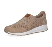 CAPRICE Herren Slipper aus Leder mit Lochmuster, Beige (Sand Comb), 45 EU