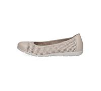 CAPRICE Damen Ballerinas aus Leder mit Lochmuster, Cremefarben (Cream Perlato), 37 EU