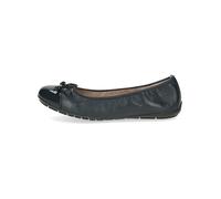 CAPRICE Damen Ballerinas aus Leder mit Lack, Blau (Ocean Comb), 40 EU