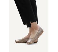 CAPRICE Damen Ballerinas aus Leder, Braun (Taupe METALLIC), 38 EU