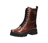Caprice Leder flache Schnürstiefelette Braun 25216