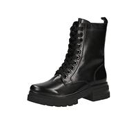 Caprice Leder flache Schnürstiefelette Schwarz 25216