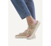 Caprice Damenpantoletten Klassisch Leder Suede Beige Größe 40