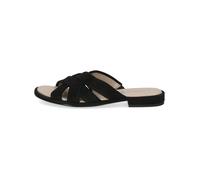 CAPRICE Damen Pantoletten aus Leder Sommer, Schwarz (Black Suede), 41 EU