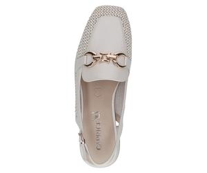 Caprice Leder-Slingballerinas in Creme - Größe 41 | Damen Ballerinas