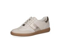 Caprice Damen Sneaker Snow Comb – flach, aus Leder, Freizeit – Cremefarben Größe 40.5 EU