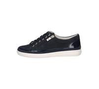 CAPRICE Damen Sneaker flach aus Leder mit Reißverschluss, Blau (Ocean Comb), 36.5 EU