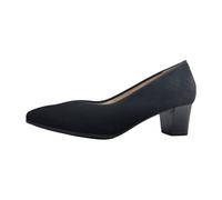 CAPRICE Damen Pumps aus Leder mit Blockabsatz, Schwarz (Black Suede), 38.5 EU