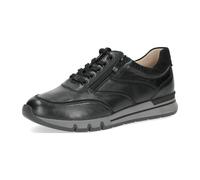 Caprice Damen Schnürer M2375243 – Leder, Reißverschluss, herausnehmbare Innensohle – Schwarz EU 38