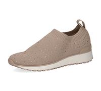 CAPRICE Damen Slip On Sneaker ohne Schnüren zum Schlupfen, Beige (Sand Knit), 42 EU
