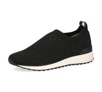CAPRICE Damen Slip On Sneaker ohne Schnüren zum Schlupfen, Schwarz (Black Knit), 38 EU