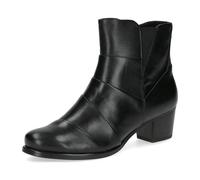 Caprice Damen Stiefeletten Leder, Absatz, Reißverschluss, Schwarz 37,5 EU