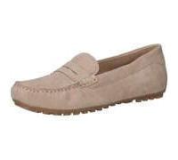 CAPRICE Damen Mokassins aus Leder Elegant, Beige (Sand Suede), 38 EU