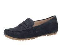Caprice Slipper Damen 37 Dunkelblau Veloursleder mit Zierriegel (48499157-37)