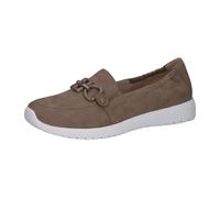CAPRICE Damen Slipper aus Leder Bequem, Braun (Mud Suede), 41 EU