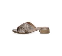 Pantolette CAPRICE Gr. 39, grau (taupe metall) Damen Schuhe Pantoletten in Metallic-Optik (18349955-39)