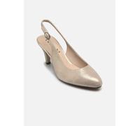 CAPRICE Damen Slingpumps aus Leder Elegant, Gold (Lt.Gold Metal.), 38.5 EU