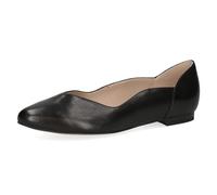 Caprice Ballerinas Damen Leder mit wellenförmigem Einfass schwarz Gr. 38 (99517029-38)