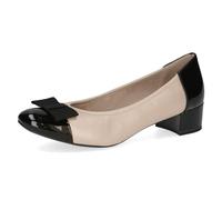 CAPRICE Damen Pumps Lack mit Blockabsatz, Beige (Beige Comb), 37 EU