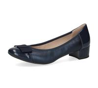 CAPRICE Damen Pumps Lack mit Blockabsatz, Blau (Navy Comb), 37.5 EU
