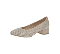 CAPRICE Damen Pumps aus Leder, Beige (Cream Nappa), 40,5